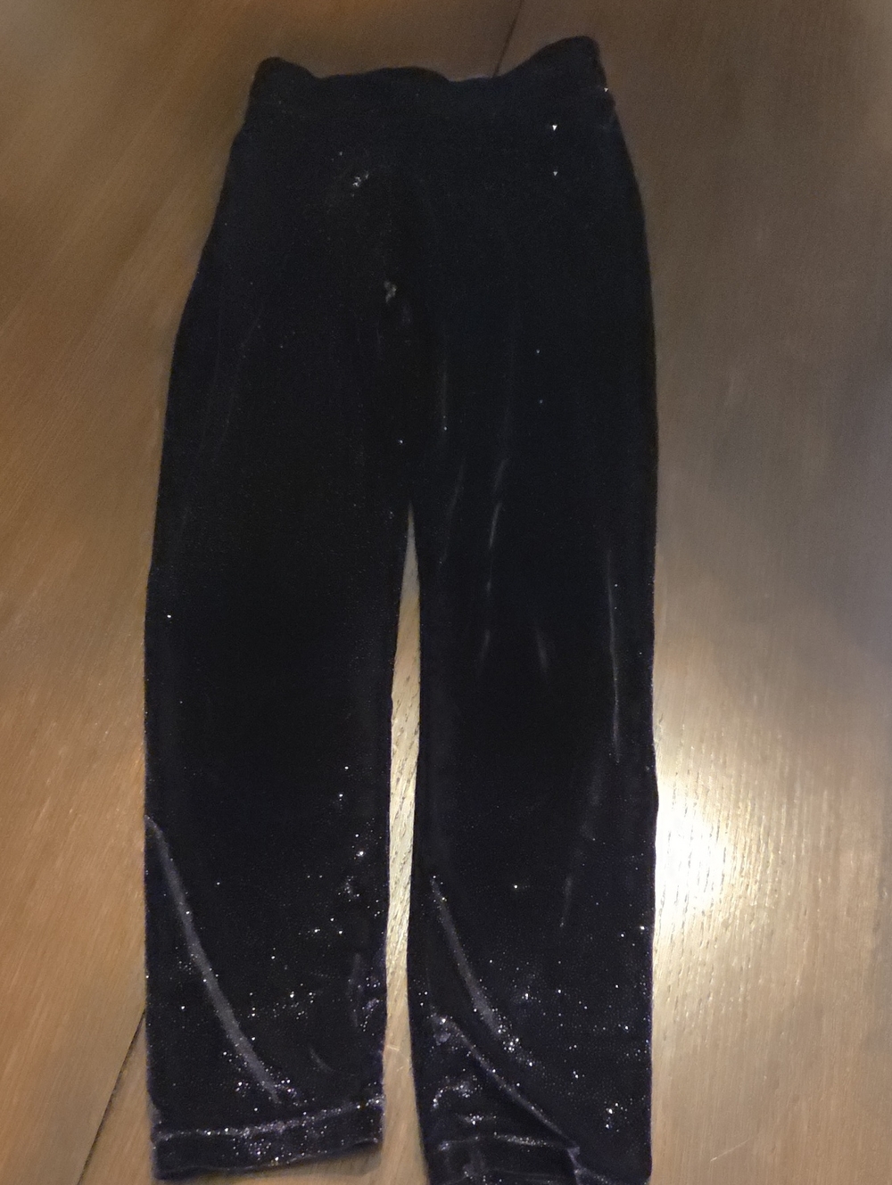 Justice Black Velvet Sparkle Leggings